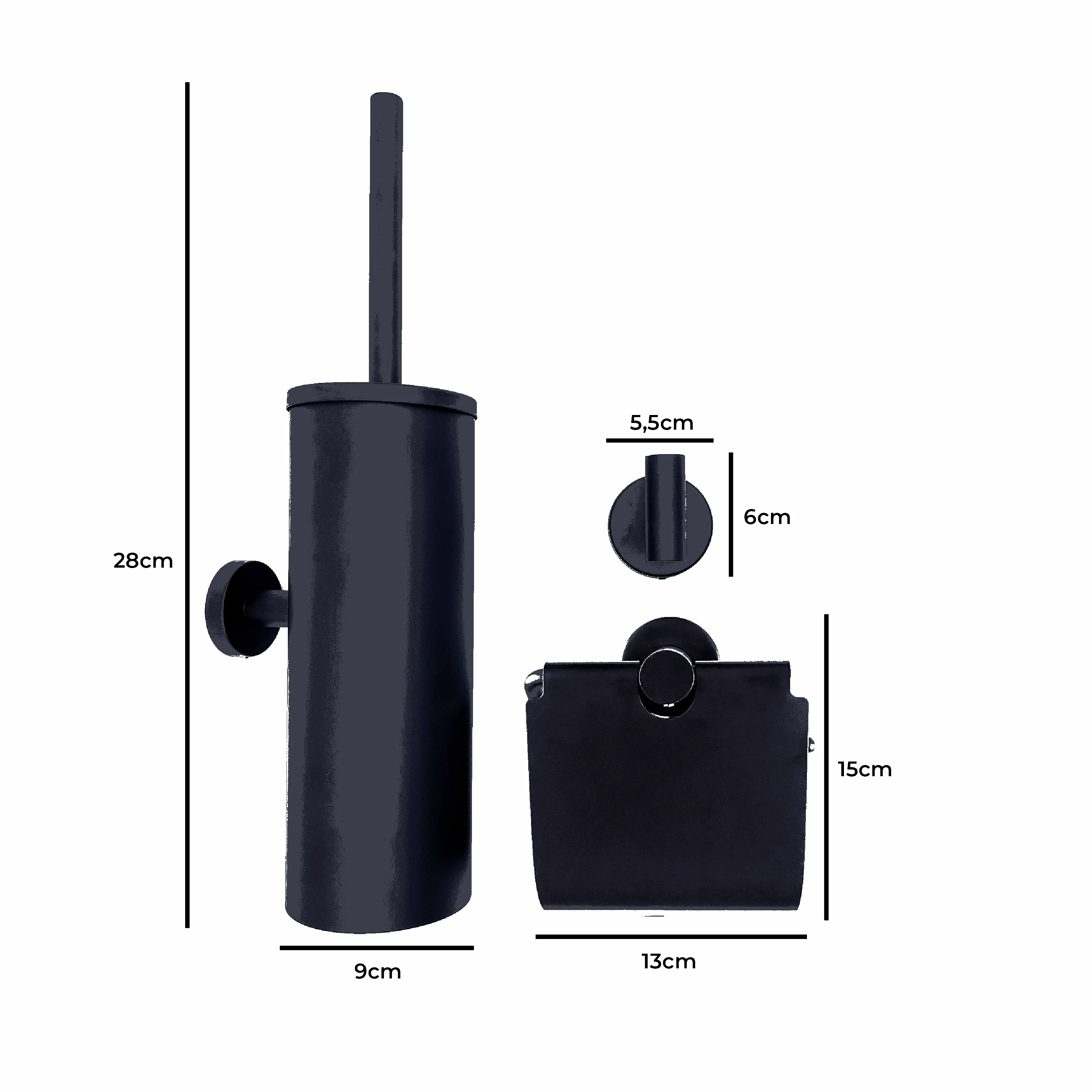 Toiletset Valvola I - 3 delig - Zwart - Image 7