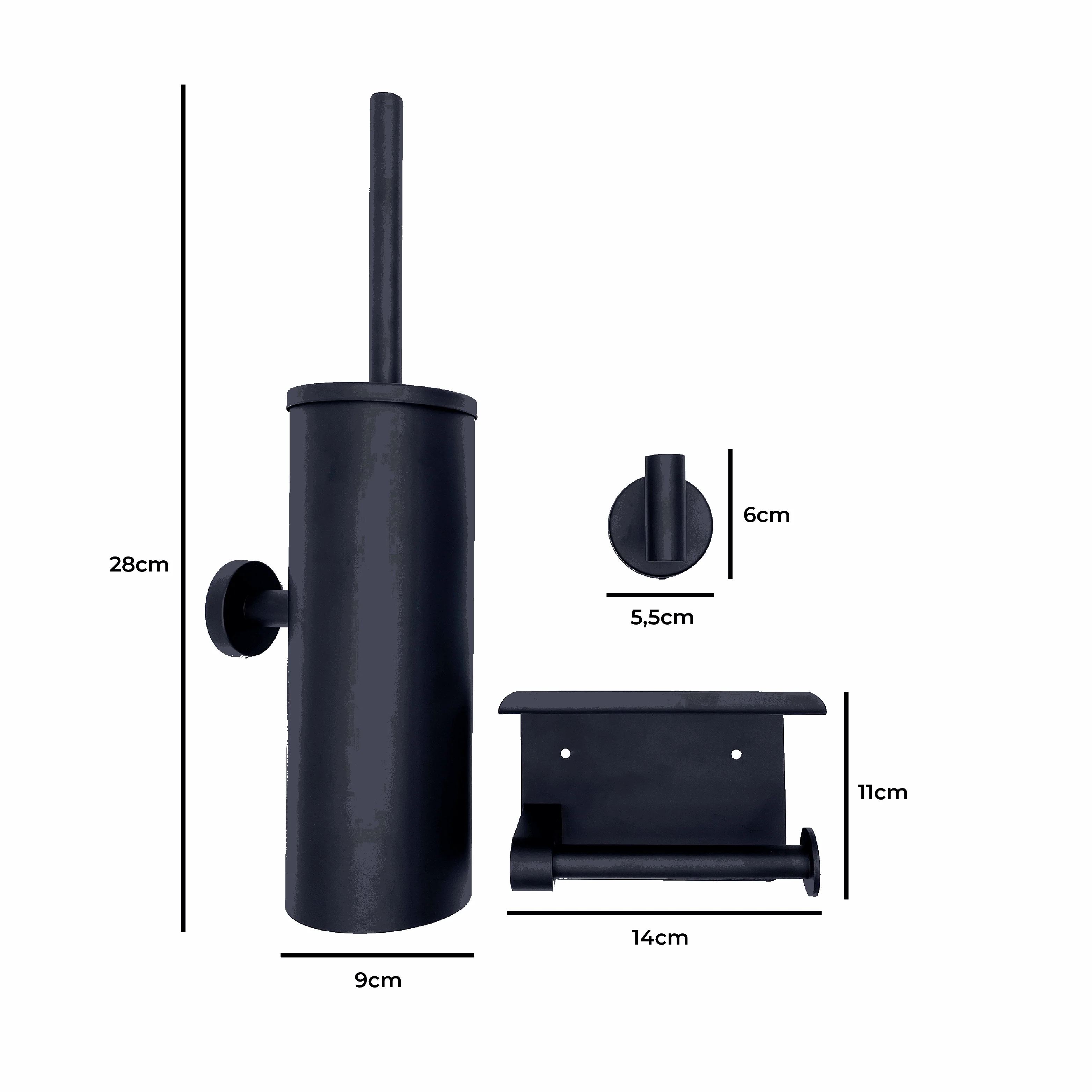 Toiletset Ripiano I - 3 delig - Zwart - Image 7