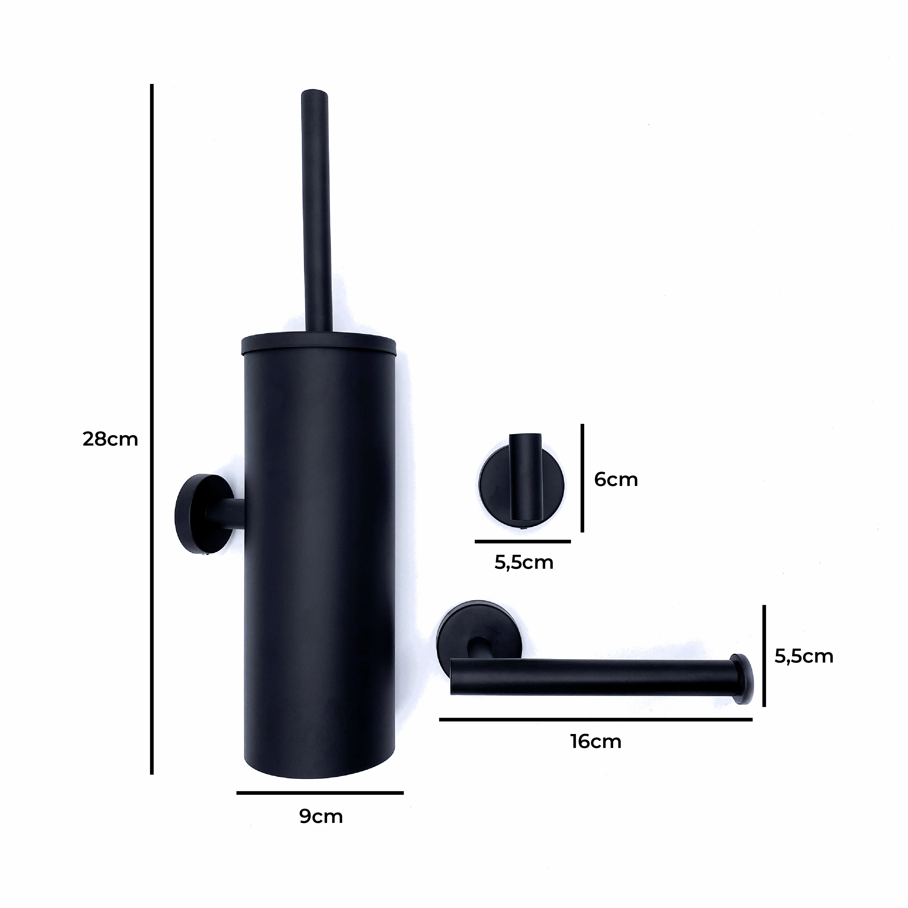 Toiletset Cerchio I - 3 delig - Zwart - Image 7